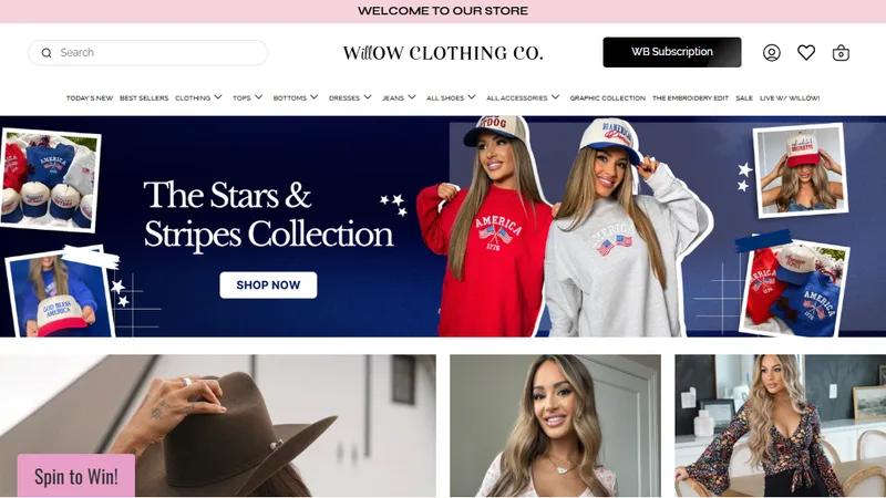 WILLOWBOUTIQUE - SHOPIFY PLUS | CUSTOM STORE DESIGN