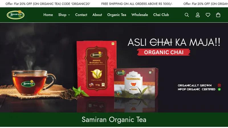 Samiran Tea Assam – Shopify Store for Certified Organic Teas