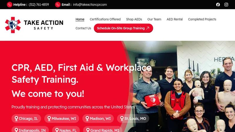 Take Action Safety Training - WordPress to Shopify Migration