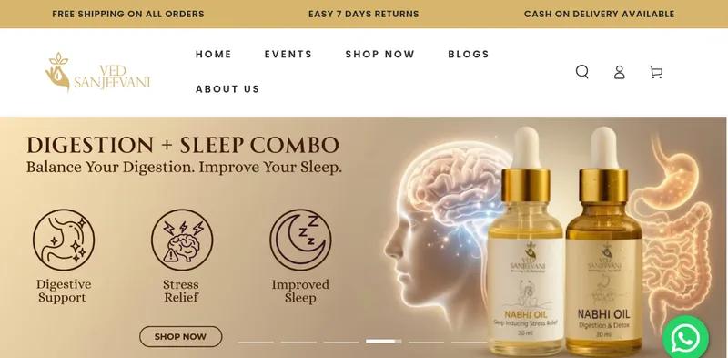 Ved Sanjeevani – Ayurvedic Hair & Nabhi oil Shopify Store
