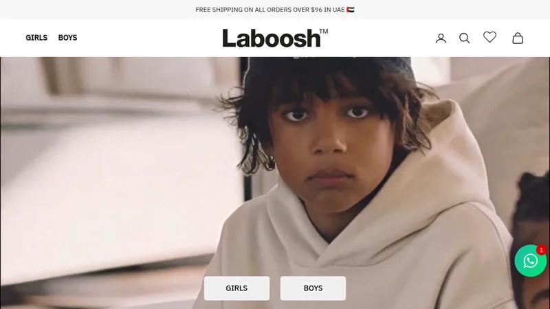 Custsom website design based on XD design for LABOOSH Brand