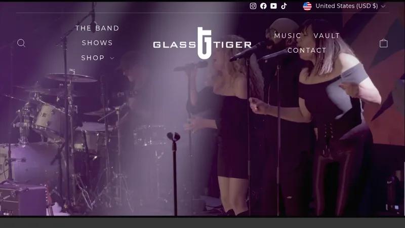 Legendary Canadian Rock Icon's GLASS TIGER - Website Design