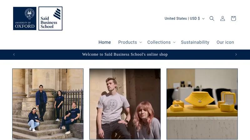 Alumni online store for Oxford University Business School