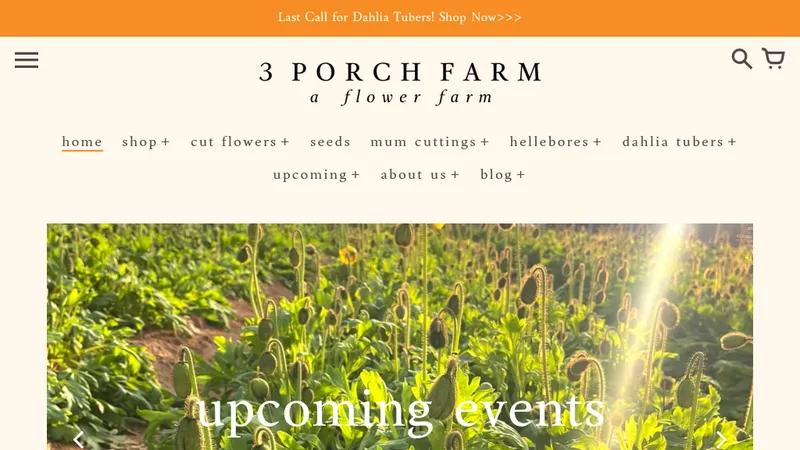 3 Porch Farm website design + customer experience optimization