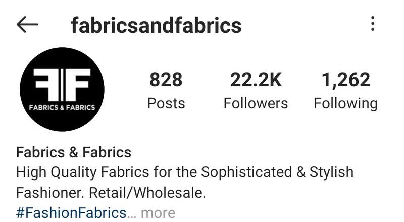 Social Media for Fabrics & Fabrics