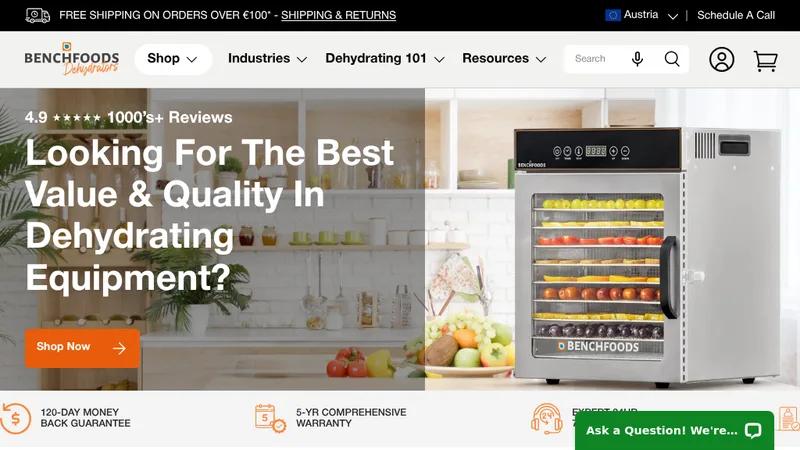 Benchfoods International Expansion - Webflow to Shopify