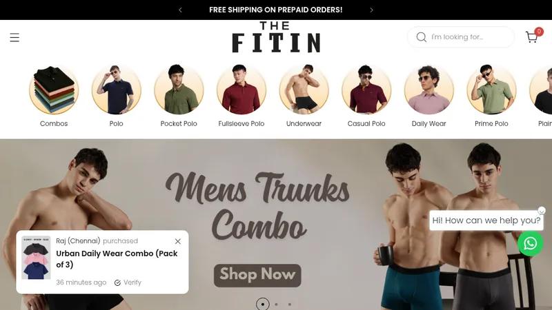 FitIn - High-Conversion E-commerce Website