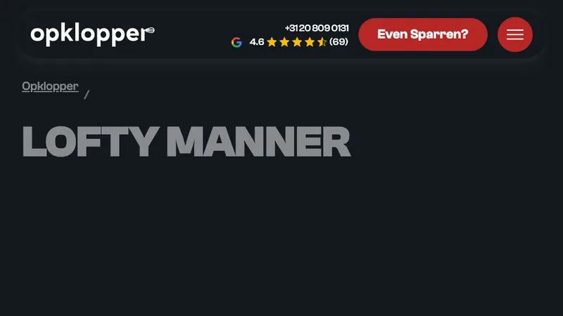 Lofty Manner