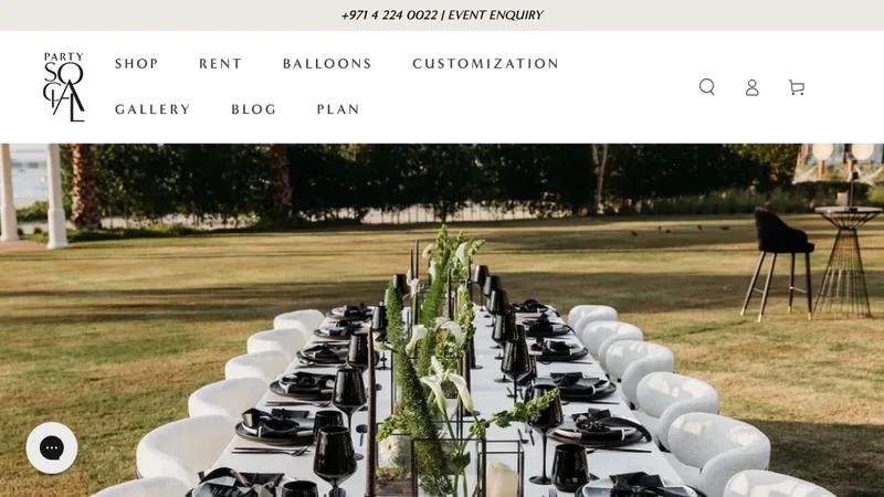 Website Development and Design for Party Social