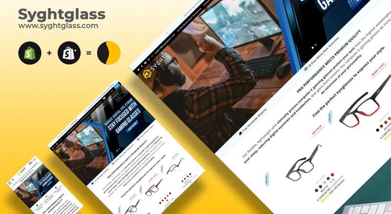 Syghtglass Shopify store development