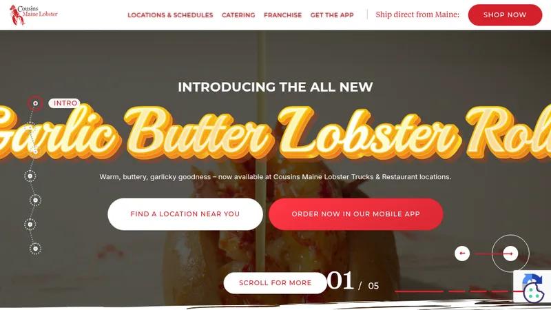 Cousins Maine Lobster Shopify Plus Website