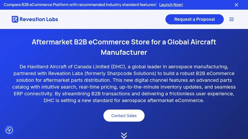 Aftermarket B2B eCommerce Store for a Global Aircraft Manufacturer
