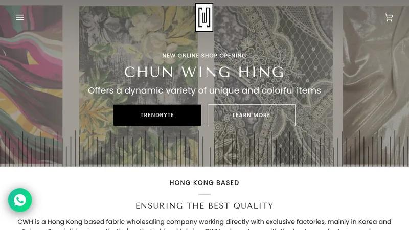 Chun Wing Hing - 3D Fabric Feature / e-shop Set-up & Design