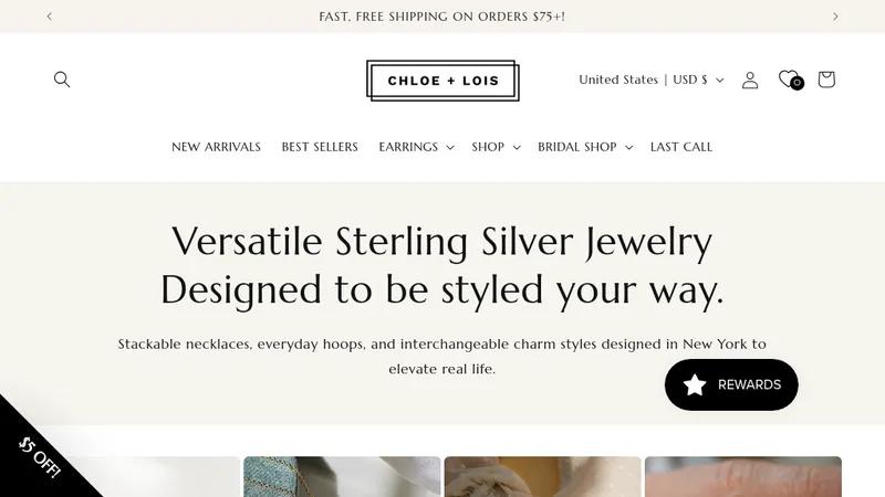Chloeandlois: Shopify Store for Luxury Jewelry Brand