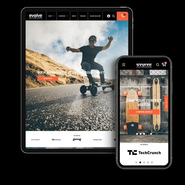 235% Increase in Sales from SEO & Shopping for Evolve Skateboards