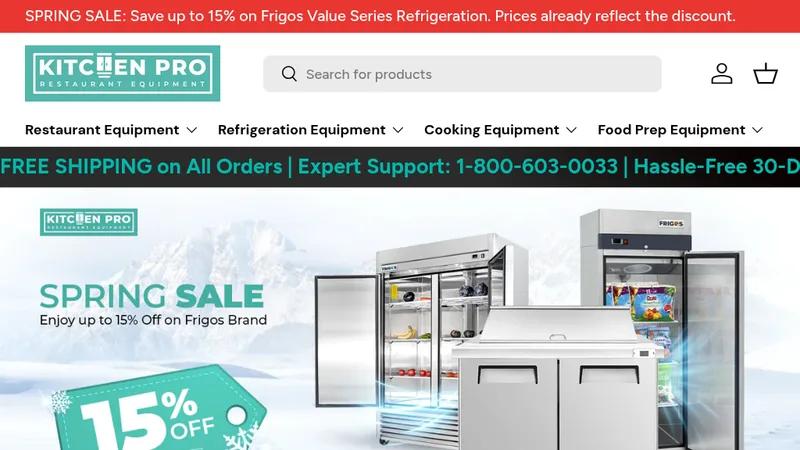 Kitchen pro equipment- Shopify store