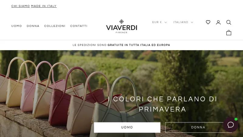 Via Verdi Firenze: brand premium e Shopify store costruiti da zero