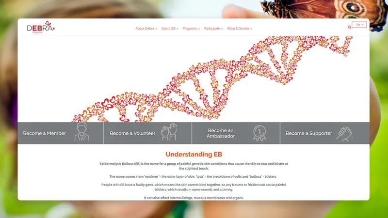 DEBRA Canda - Non Profit Site Move