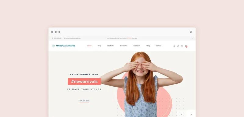 Maddox & Marie - Fully Custom Web Design