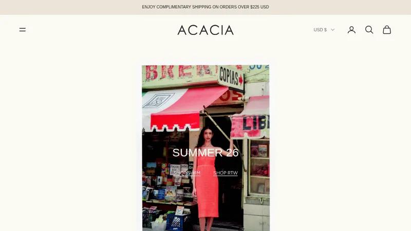 Acacia Shopify Theme Design