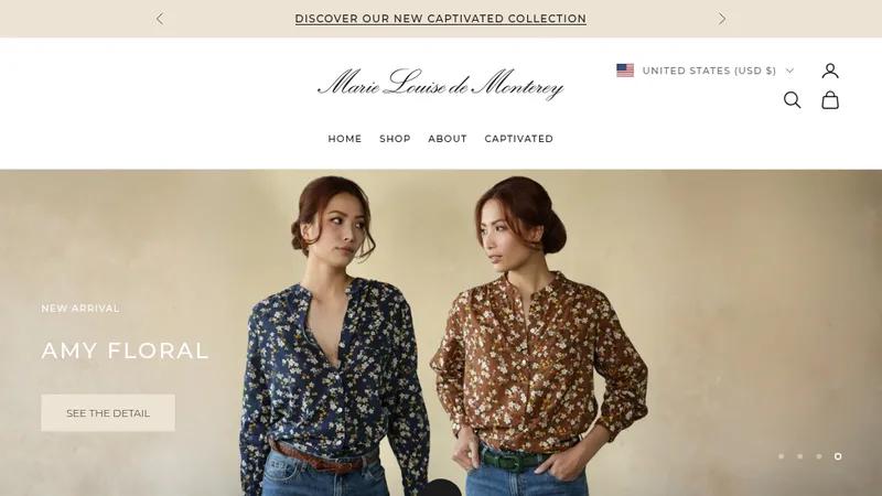 Marie Louise de Monterey | Website Redesign