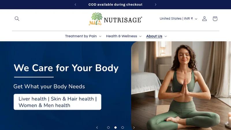 Health and wellness website - Nutrisage