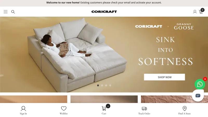 Coricraft – Full eCommerce Rebuild & Integration