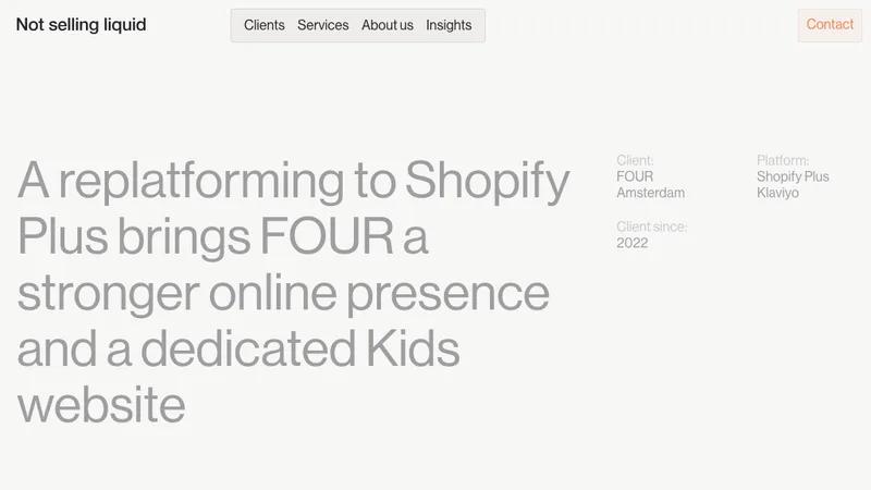 FOUR Amsterdam: Shopify Plus