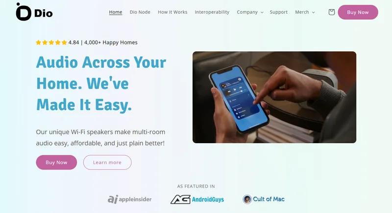 Shopify store theme for Dioconnect