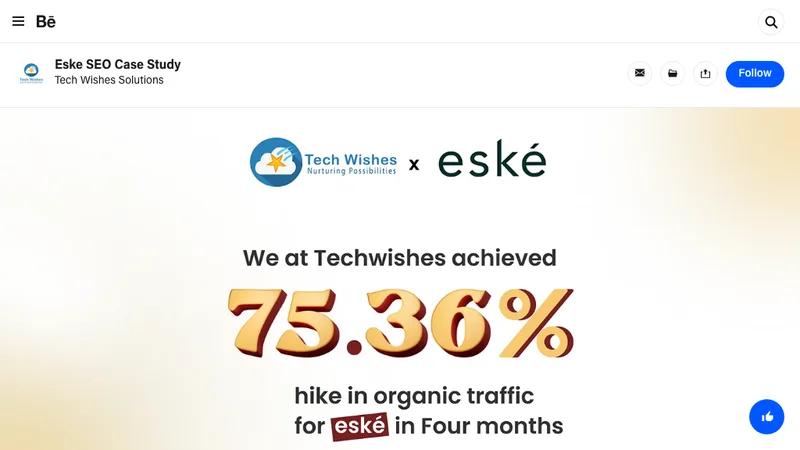 Increased Organic Traffic for Eske by 75%