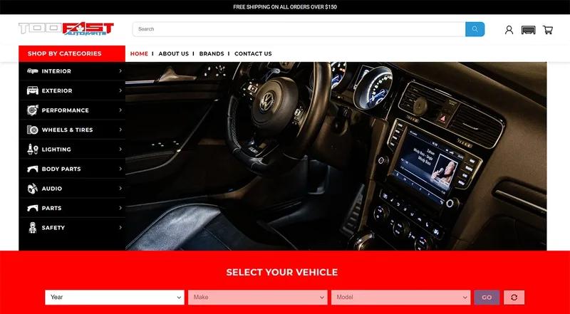 Cars parts store with Make Year Model feature