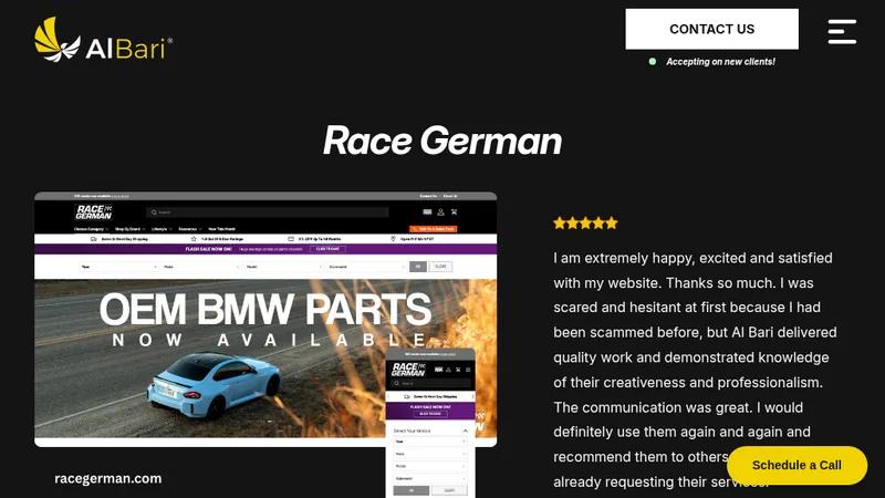 Race German: Car Parts eCommerce Store with Advanced Search System
