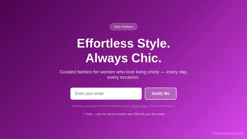 Chic Boutique Women Fashion Shopify Website