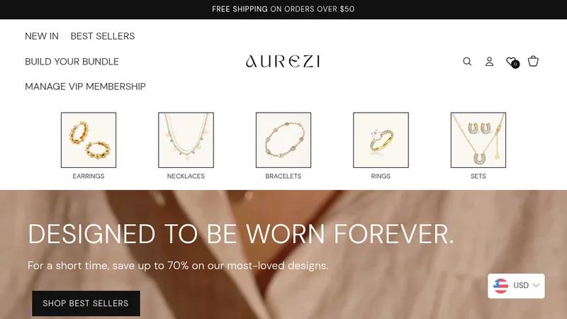 Aurezi - Website Redesign
