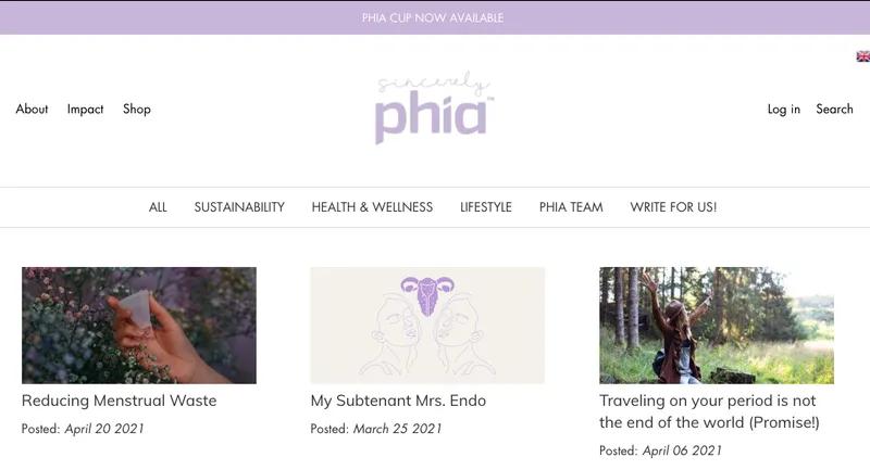 Product page and Blog page