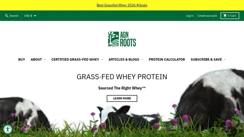 AGN Roots | Grass Fed Whey Protein isolate