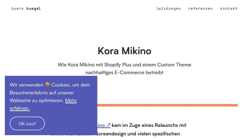 Kora Mikino: Custom Theme & Shopify Plus