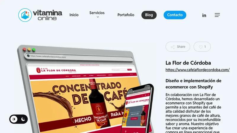 Tienda en Línea para alimentos - La Flor de Cordoba - B2C