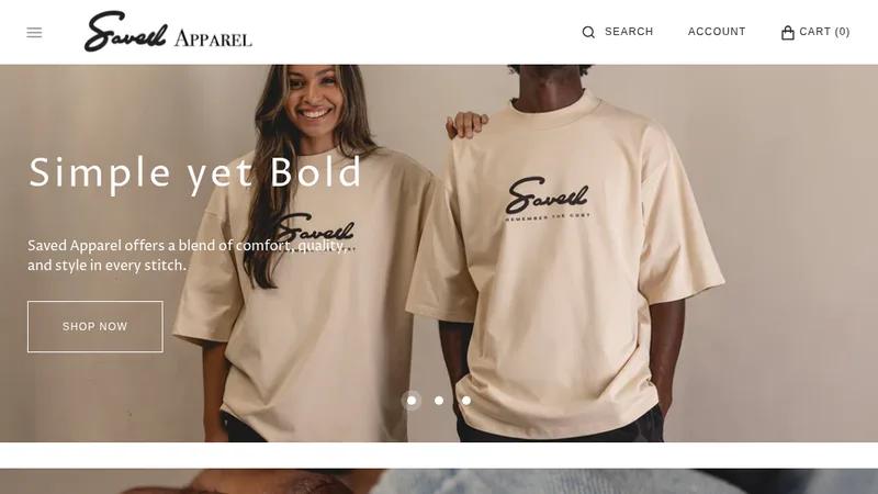 Saved Apparel Website Development