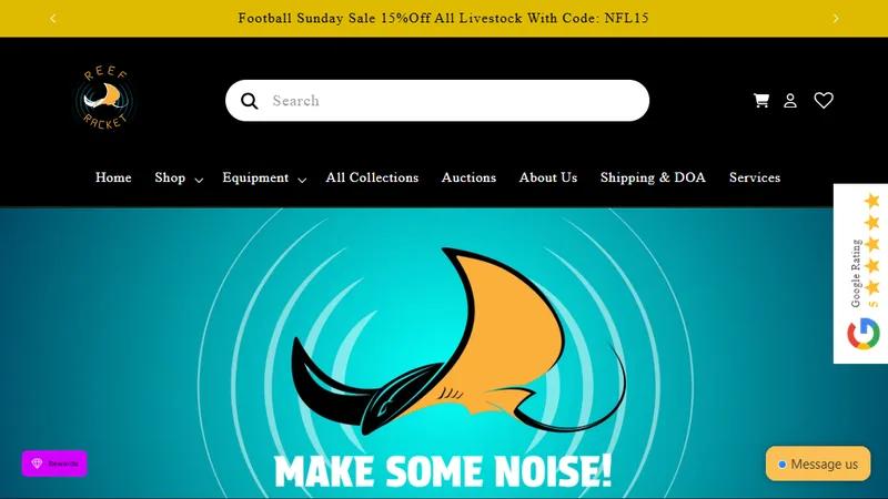 REEF RACKET LLC | STORE MIGRATION & CUSTOM HOME PAGE REVAMP