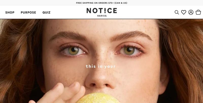 NOTICE HAIR CO.