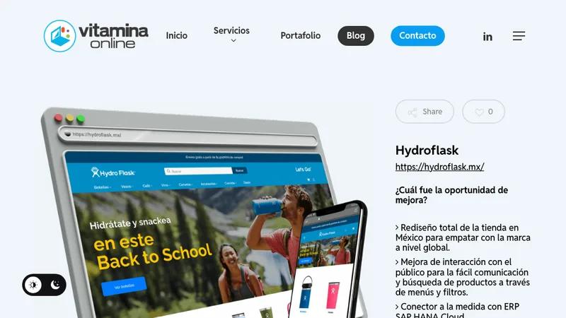 Tienda con conexión SAP HANA para Hydroflask - B2C