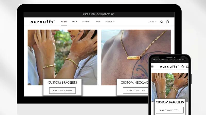 Our Cuffs store design and development