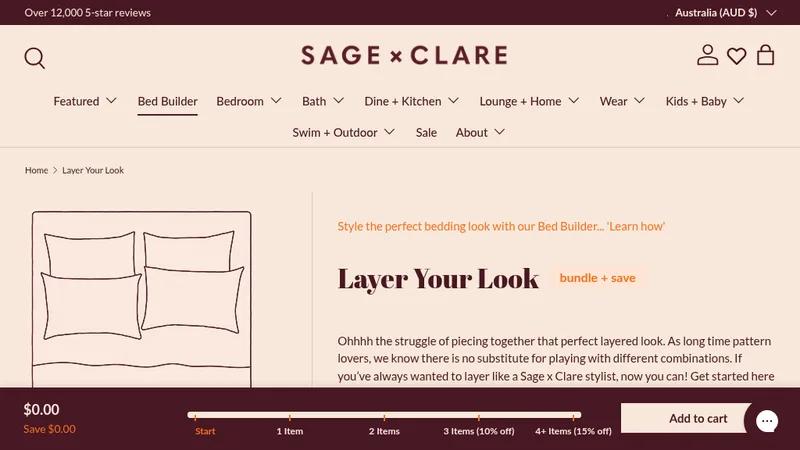Sage x Clare Bed Builder