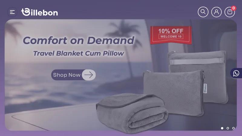Shopify Store Development for Billebon: Elevating Travel Comfort
