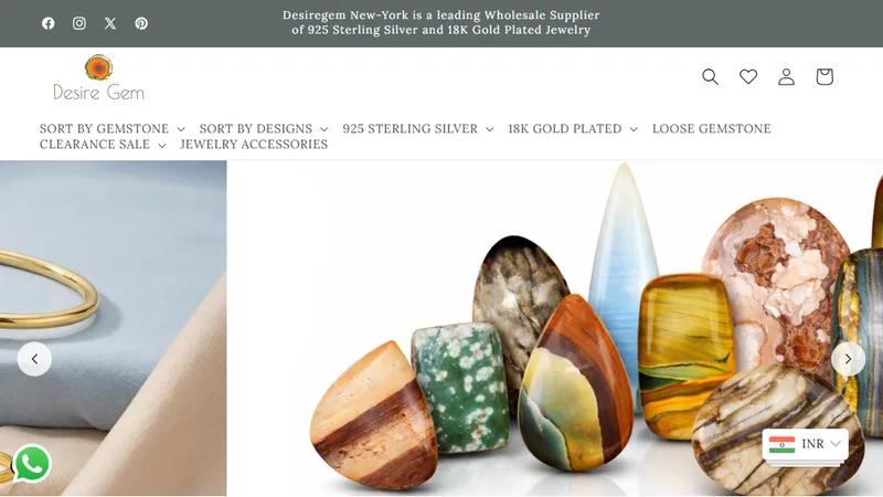 Desiregem – Custom Shopify Store for Global Silver Gemstone Jewelry Br