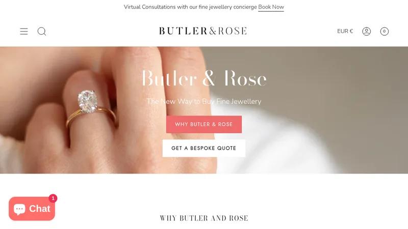 Butler & Rose Shopify Store Build and Custom Design