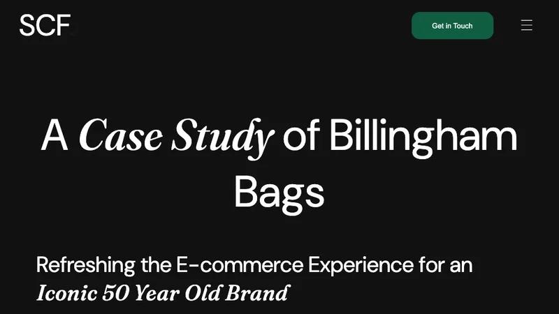 Billingham Bags Redesign + Growth Retainer