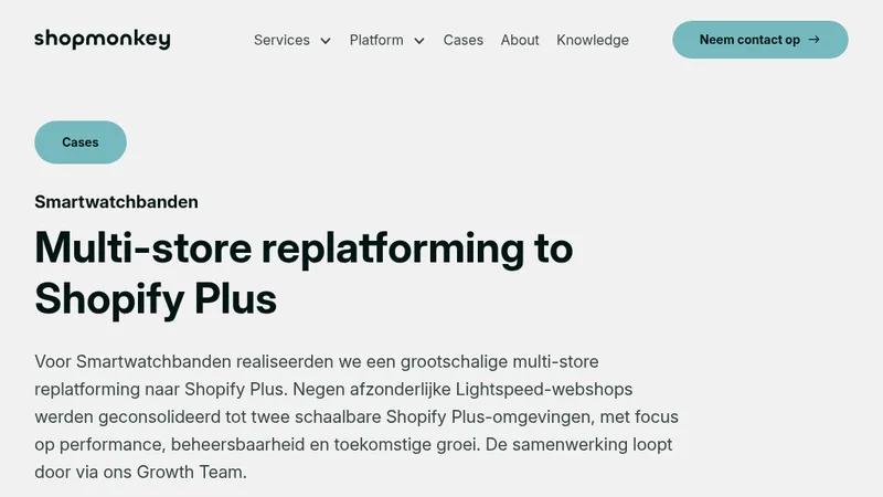 Smartwatchbanden.nl: Multi-store replatforming to Shopify Plus