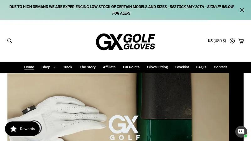 GX Golf Gloves – Wix to Shopify Migration & Store Optimisation